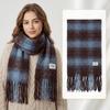 Warm Circle Yarn Shawl Cold Proof Winter Neck Scarf Wrap Women Plaid Tassel Scarf  Outdoor