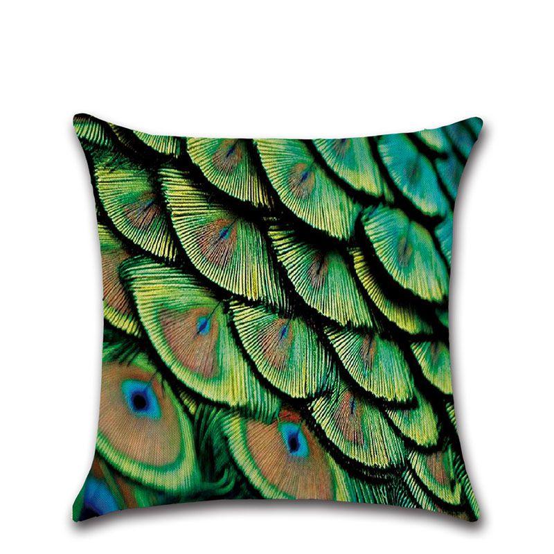 

Sofa Feathers Peacock Bed Car Home Decoration Case Cushion Cover Pillow Case E