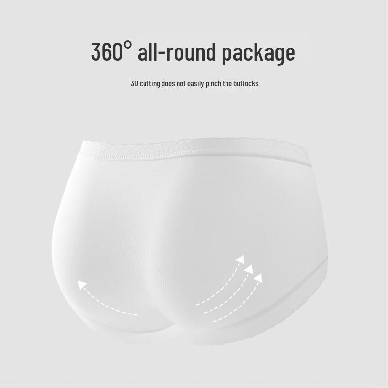 ODFEN Women's Class A Antibacterial Pure Cotton Briefs (4-Pack)