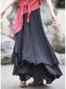 25 Jarní/Letní Chladný Tón Tencel Bambus Vrstvená Dvouvrstvá Maxi Swing Midi Sukně