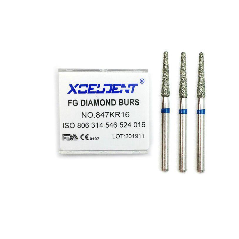 10 buc. Freze dentare Diamantate Freze dentare Dia-freze pentru piesa de mână de mare viteză Instrumente medii pentru stomatologie Laborator de stomatologie 847KR16