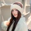 Korean Version of Autumn and Winter New Hat for Women's Design Casual and Versatile Knitted Wool Hat for Winter Warm Pullover Hat