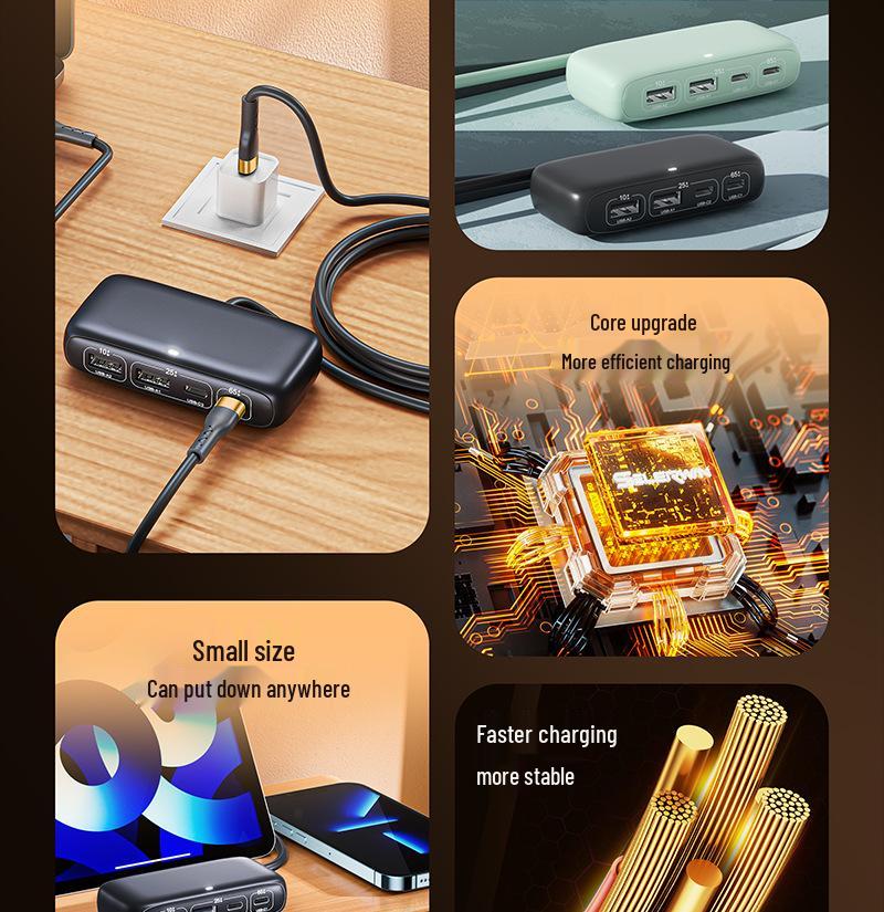 100W Type-C Fast Charging 4-Port Hub Dock for Laptops & Phones