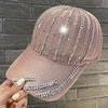 Summer Big Baseball Cap Children Hollow Breathable Visor Hat Rhinestone Cap