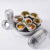 100Pcs Egg Tart Cup Grease-proof Disposable DIY Aluminum Foil Mini Oyster Tray for Outdoor BBQ