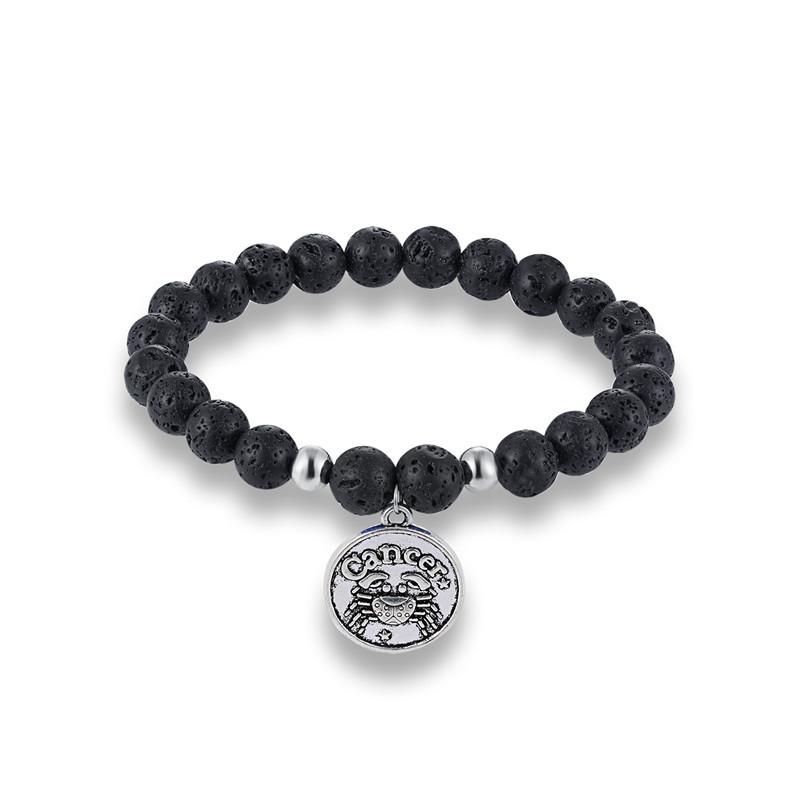 Jewelry Bracelet 12 Constellations With Volcanic Stone Couple Bracelet