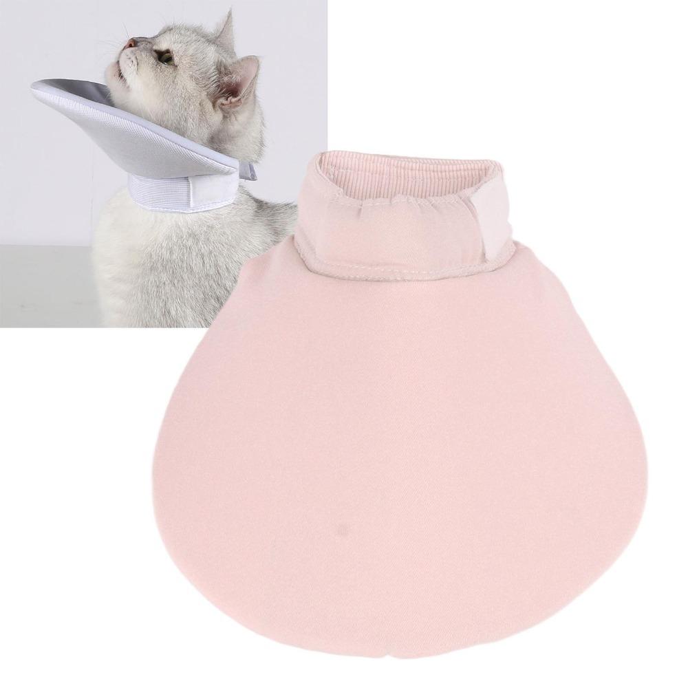 M Size Pet Bib Adjustable Licking Prevention Bib Comfortable Cat Saliva Towel  for Cats