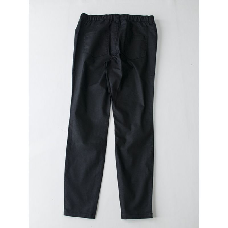 Spring Denim Style Elastic Waist Pull-up Women's Casual Pants Pants