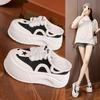 Platform slippers women's summer outer wear sandals 2025 new inner height increase women's shoes casual versatile bag head half drag white shoes