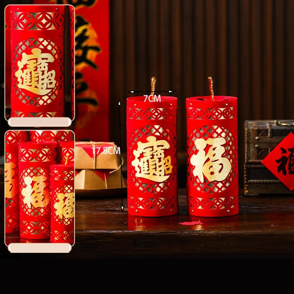 1 пара петард Новогодние украшения Реалистичные Традиционные Украшения-петарды Праздника Весны 2025 Удачи