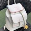 Top Handle Students Cute Schoolbag Daypack Y2k Shoulder Bag Casual Drawstring PU Backpack  Travel