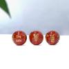 Red Agate Tai Sui Carved Beads for DIY Weaving and Buddhist Waist Accessories.