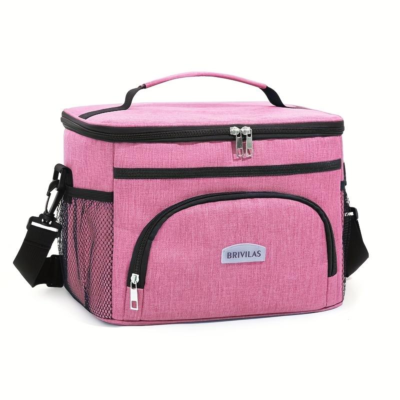 

1pc Lunch box lunch bag Non-food contact Large-capacity insulated cart for packaging Portable and can be carried by hand Reusable lunch рожевий червоний колір