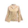 Damen Satin Bluse mit Bindekragen Langarm Elegant Lockerer Schnitt Büro Freizeit Seidiges Einfarbiges Oberteil