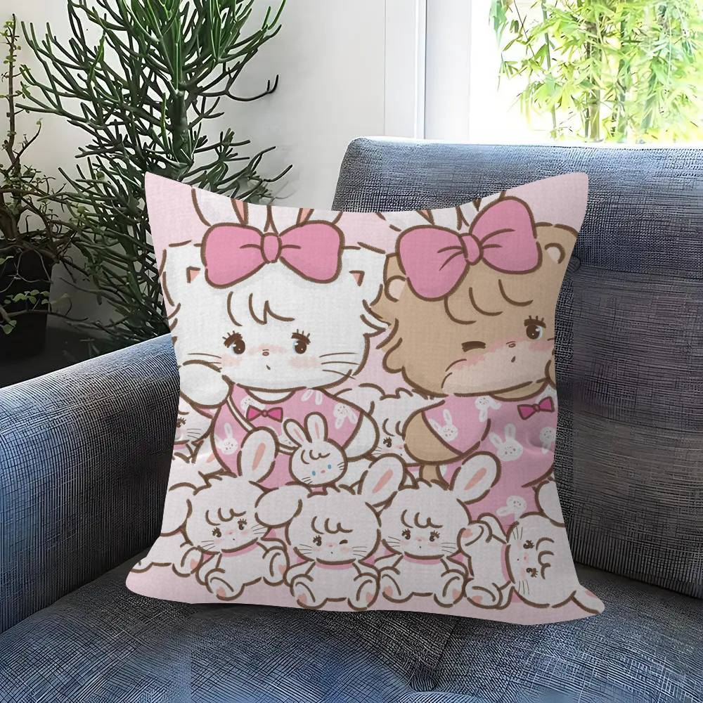 Cute M-Mikko I-Illustrations Pillow Cover Sofa Cushion Cover Home Room Decoration Children Gift
