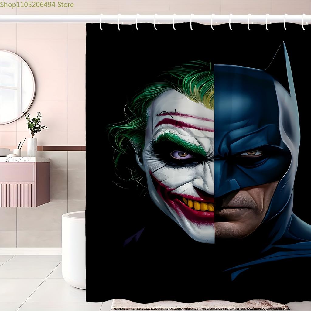 1pc Warner Bros. Themed Bathroom Shower Curtain, Machine Washable with Harry Potter and Looney Tunes Animation Design, Include