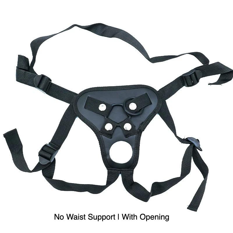 SM Leder Dildo Hose für lesbische Paare – Tragbarer Strap-On mit optionalen Löchern & Taillenstütze, Unisex erotisches Spielzeug