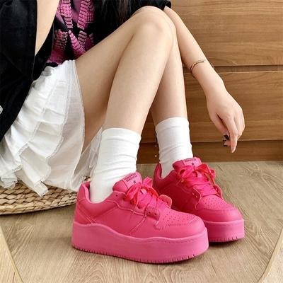 Autumn New Luxury Candy Color Women’s Sneakers Comfortable Versatile Student Skate Shoes Casual Fashion Ladies Platform Shoes