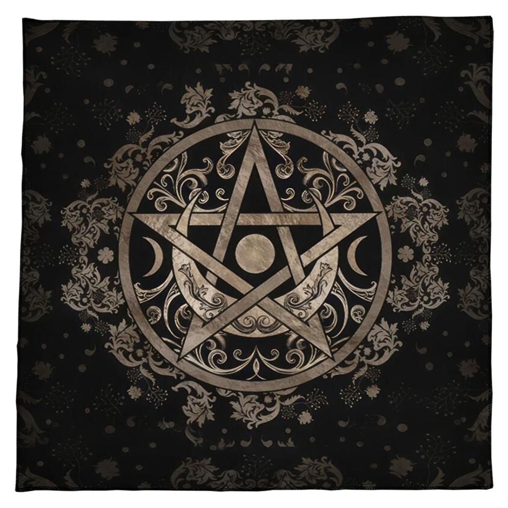 Divinations Tablecloth Pentagrams Pattern Astrologys Tarot Cards Tablecloth Altars Cloth Divinations Game Accessories