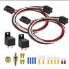 40 AMP Dual Electric Fan Relay Kit  Automotive Relay Thermostat Switch Kit For Temperature Sensor Switch 185 On 175 Off