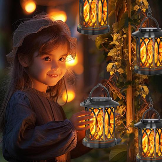 Solar Light Outdoor Garden Flame Lamp Automatic Charging Energy Saving IP65 Waterproof Simple