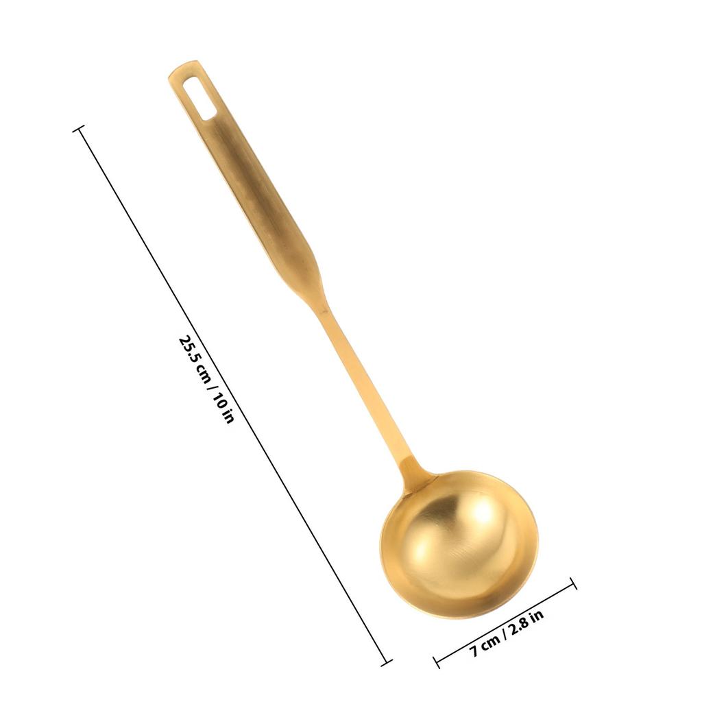 10 Stainless Steel Soup Ladle Heavy Duty Thickened 304 Stainless Steel Large Capacity Hot Pot Ladle for Straining