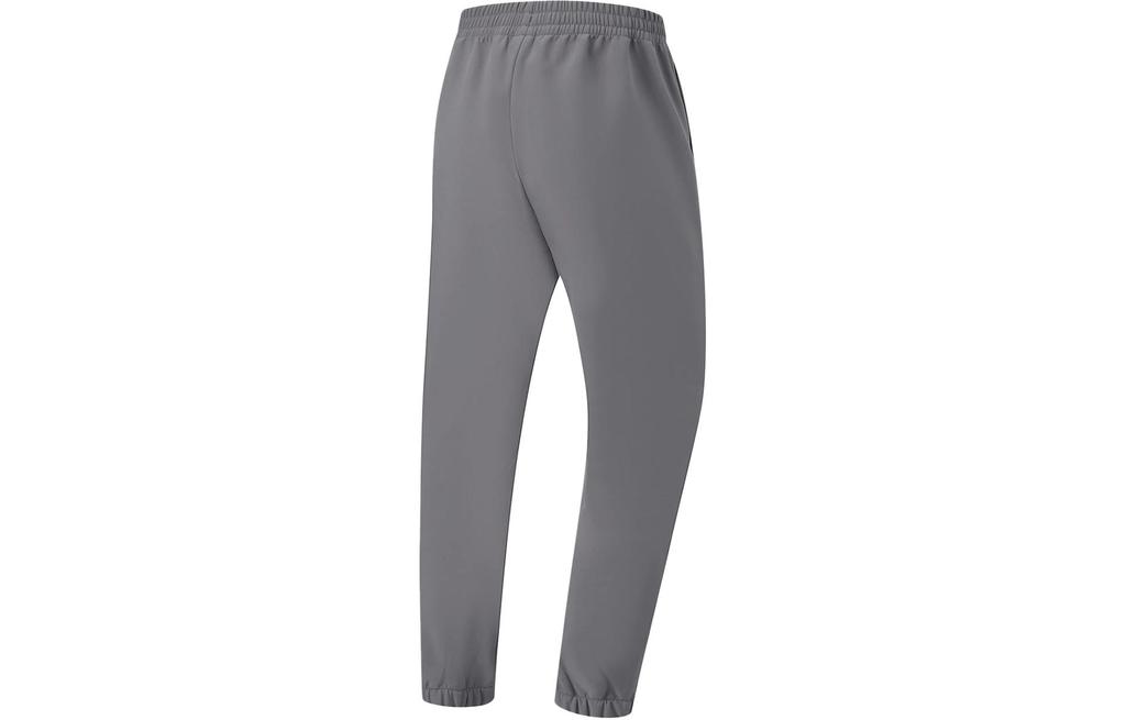 Li Ning Fitness Series Solid Color Water Repellent Fleece Lined Thermal Elastic Cuff Sports Pants Men's Smoky Ink Gray AYKT645-2
