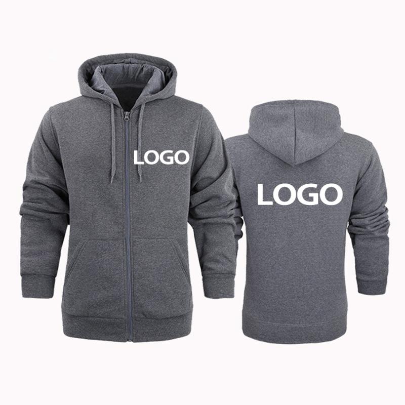 Custom Printed DIY02  Men's and Women's Zip Hoodies Spring Autumn Loose Casual Long Sleeve Pullover Sweatshirts Trendy