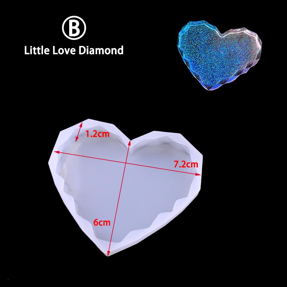 For Better Life Transparent Diy Crystal Soft Silicone Mold Love Diamond Hexagon Octagonal Mirror Coaster Display Decorations