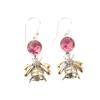 Natural Pink Tourmaline Gemstone 925 Sterling Silver Handmade Dangle Earrings 2" EE-154-19