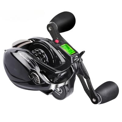 2026 Mulinello da Baitcasting a Goccia d'Acqua con Display Digitale LED Lunga Distanza di Lancio Potenza di Frenata 10kg 7.2:1 Bobinatore da Pesca Baitcasting con Rapporto Elevato 9+1 Cuscinetti a Sfera Frenata Magnetica Retroilluminazione a LED