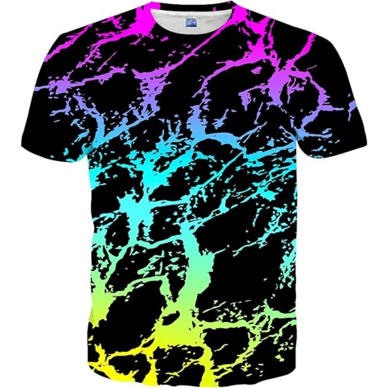 Popular Sale Stylish Outdoor Comfort Polyester Men's Short Sleeve T-Shirt with Interstellar Sci-Fi Pattern Digital Print