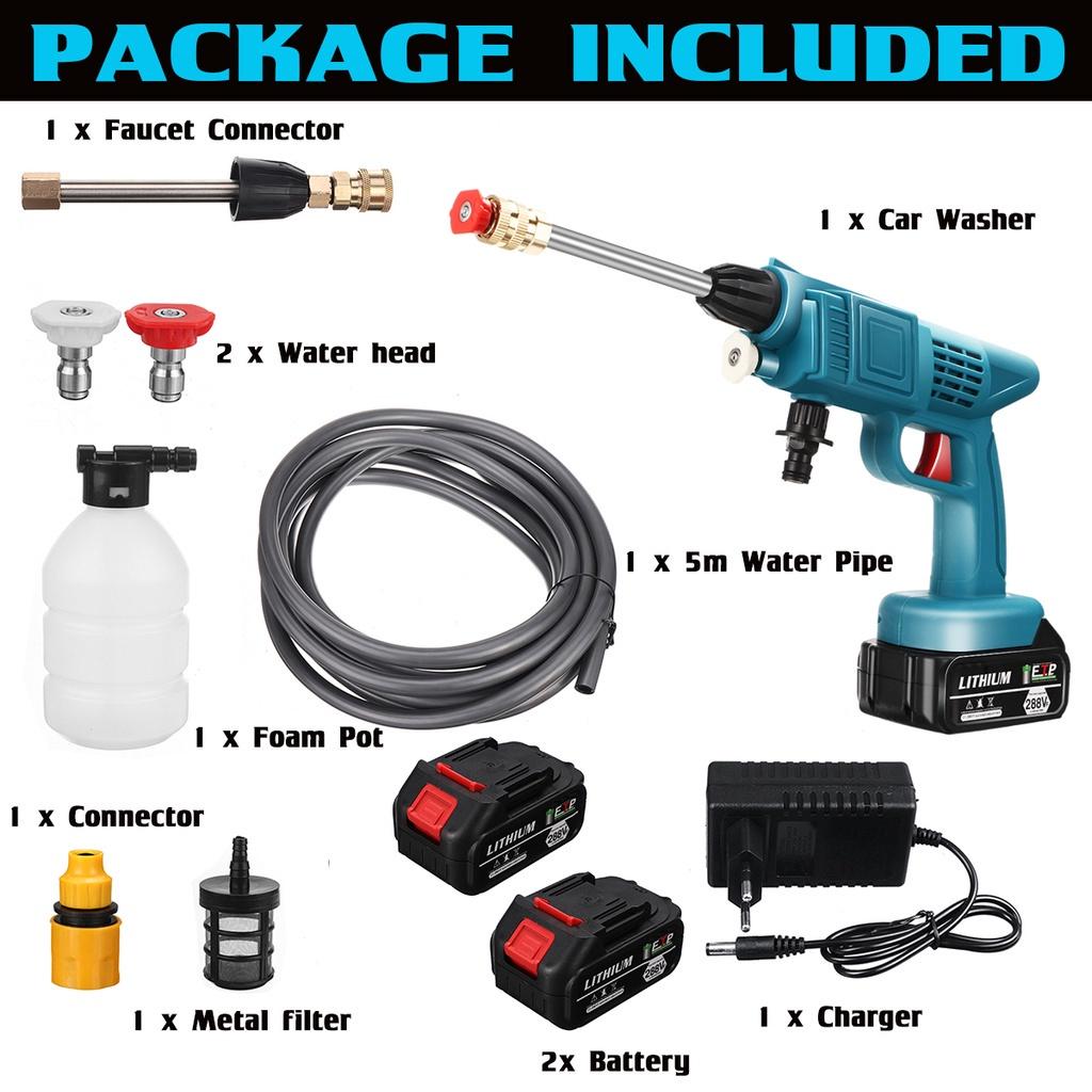 

Пистолет-распылитель для мойки высокого давления 600 Вт, автомобильная стиральная машина, автомобильный очиститель с аккумулятором 1/2 для Makita 2 x Batteries