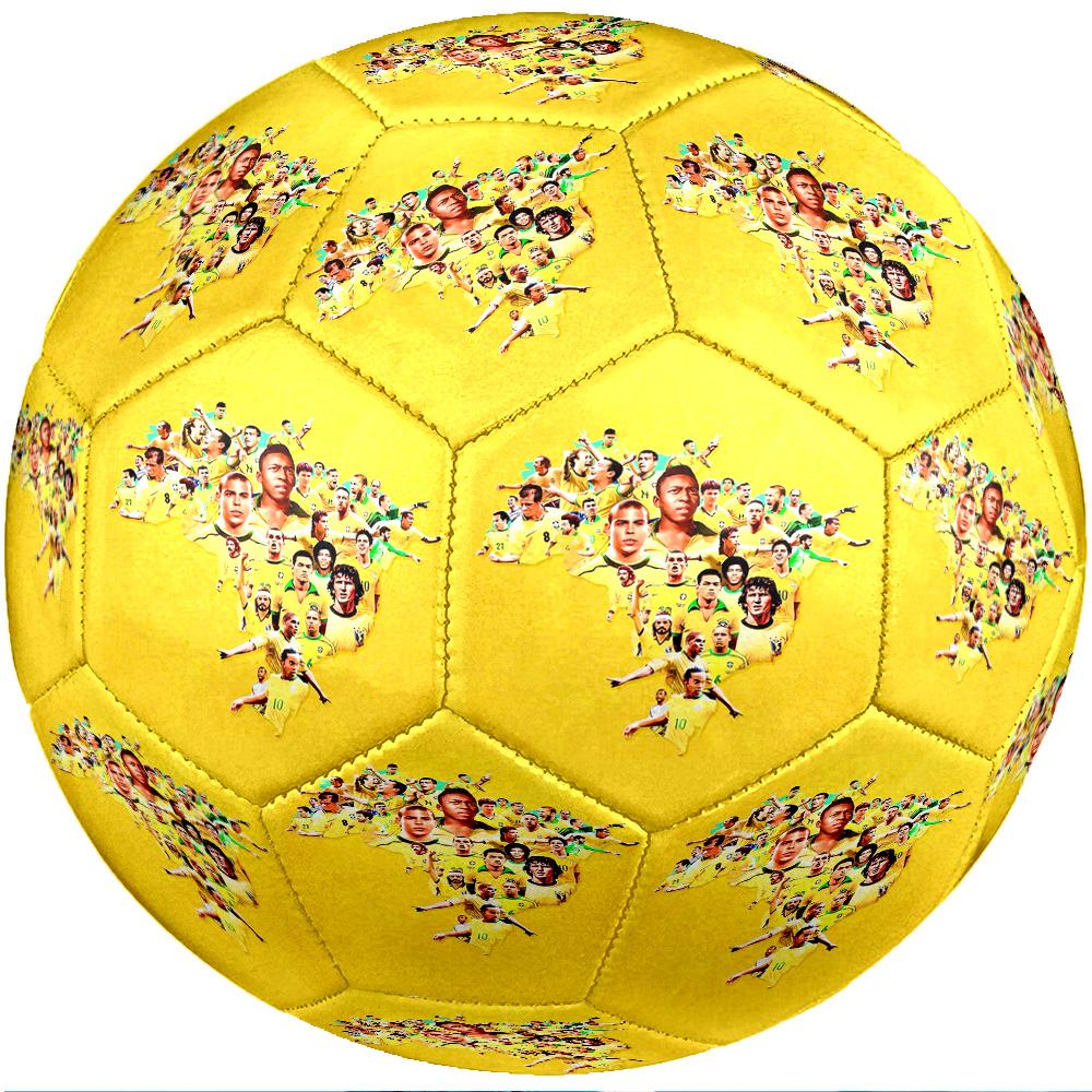 Brazil National Football Team Theme Soccer Ball Size 5 Soccer Ball Soft Touch Professional Training Football for Outdoor Sports