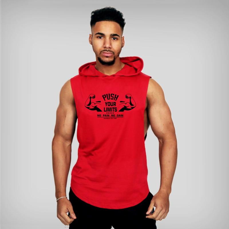 Do The Work Summer Bodybuilding Fitness Bumbac pur Imprimat grafic Antrenament Moda bărbați Respirabil Cool cu glugă