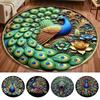 Soft Peacock Mat Special-shaped Bathroom Floor Mat  for Living Room Tea Table Bedside