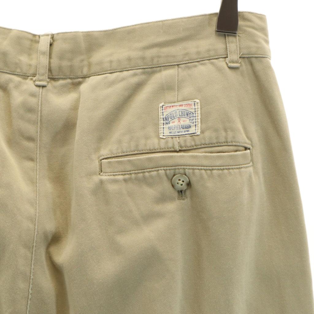 Polo by Ralph Lauren 90s Old Two-tuck Chino Pants 78 Beige Men's Used