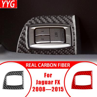 Carbon Fiber Door Seat Memory Button Paenl Cover Trim Modification Sticker Car Interior Accessories For Jaguar XF 2008—2015