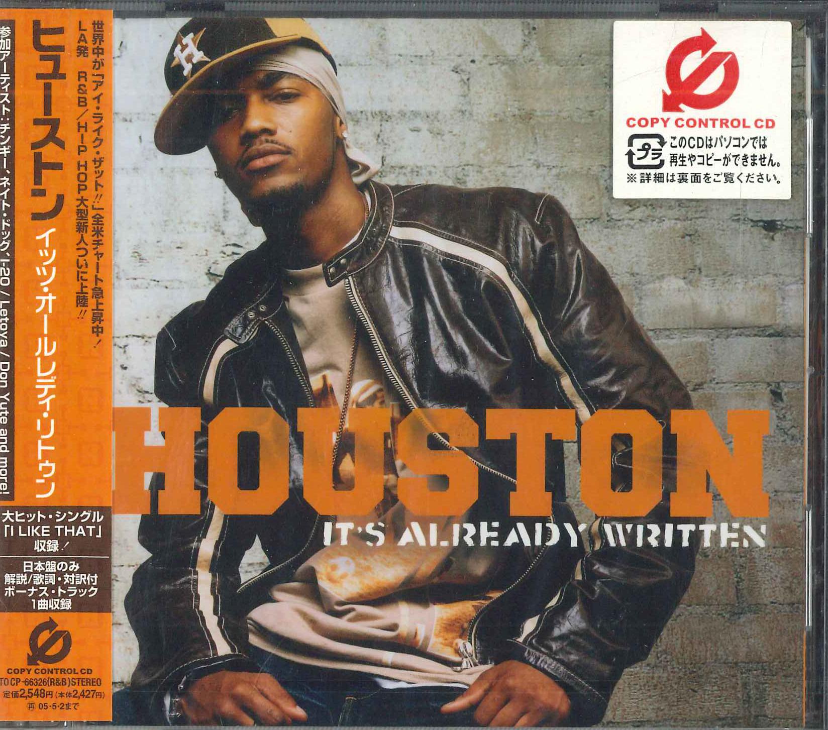 

CD HOUSTON Its Already Written TOCP66326PROMO EMI 2004 Japan Obi Rap HipHopRB Used