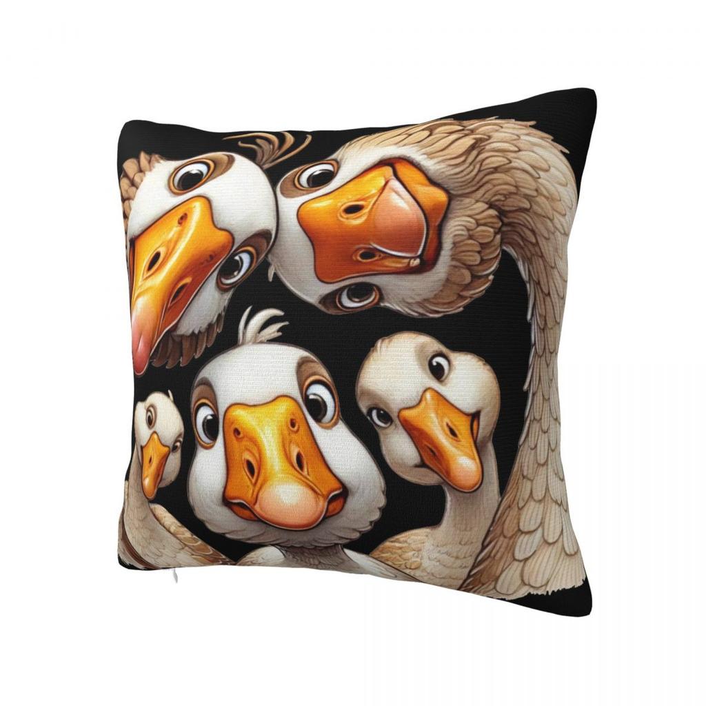 Funny Goose Selfie Pillow Cover Retro Trendy Pillow Case For Sofa Bedroom Home Decor Cushion Cover Soft Graphic Pillowcases Gift