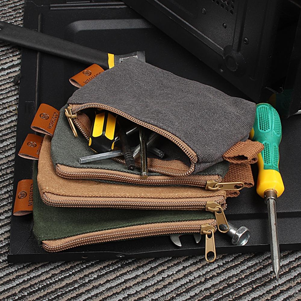 Portable construction tool kit, electrician bag, canvas, thickened, hardware tool storage bag, vehicle maintenance tool kit