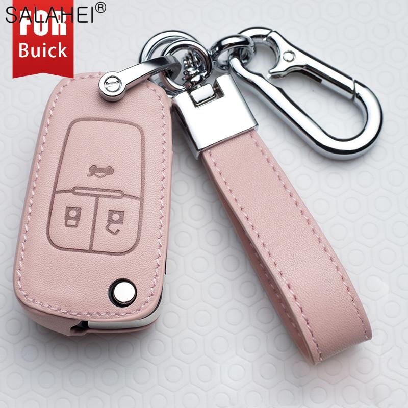 AABHI1 Leather Car Key Case Cover Fob For Chevrolet Cruze Aveo Trax Opel Astra Corsa Meriva Zafira Antara J Mokka Insignia For Buick