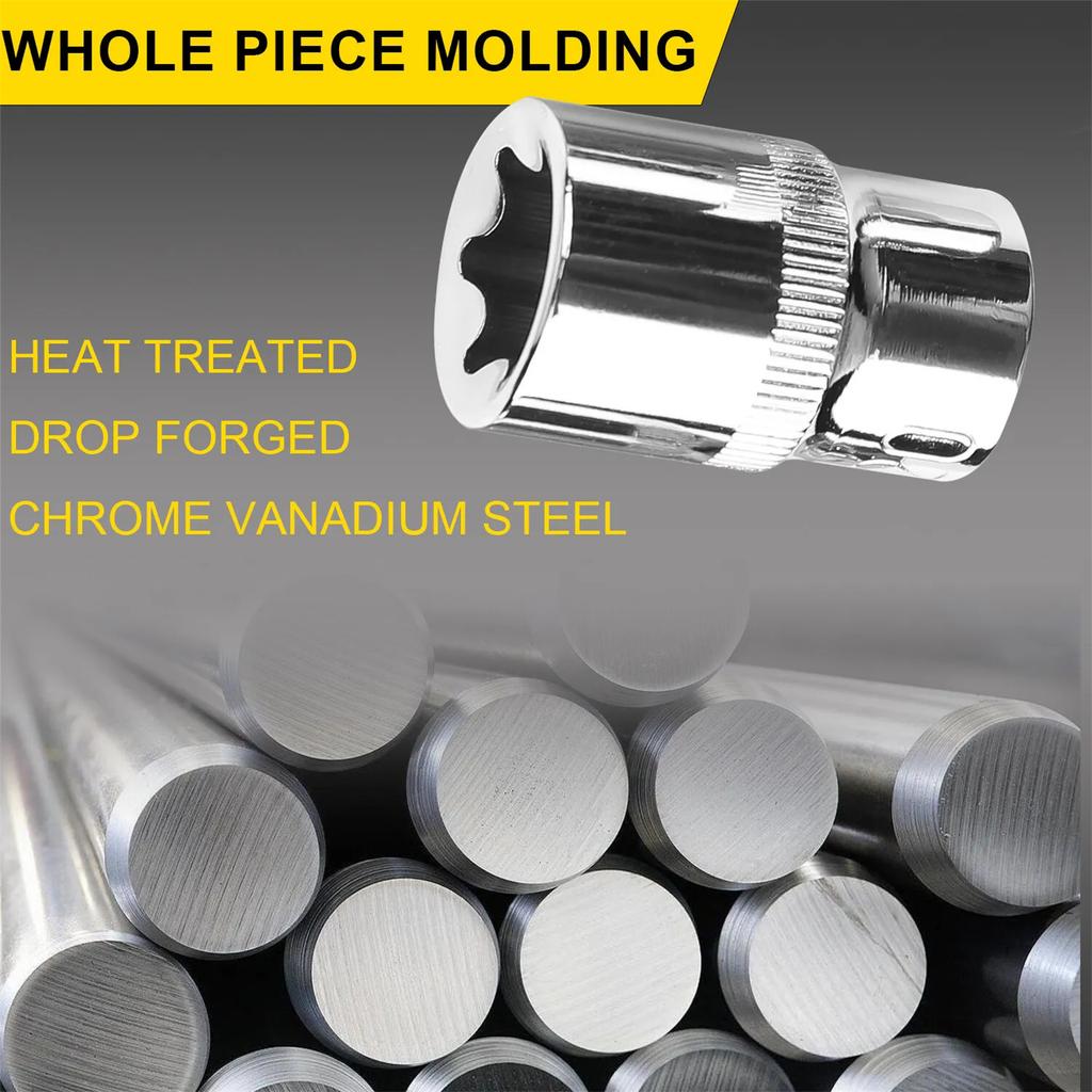 34pcs Torx Star Sockets Bit Set Male Female E-Security Bits Professional Grade