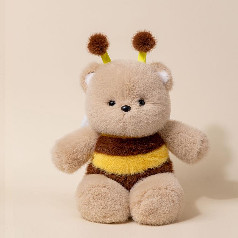 Zaino peluche Duo Gatto e Pecora che Corrono con Bambole Orso e Ape