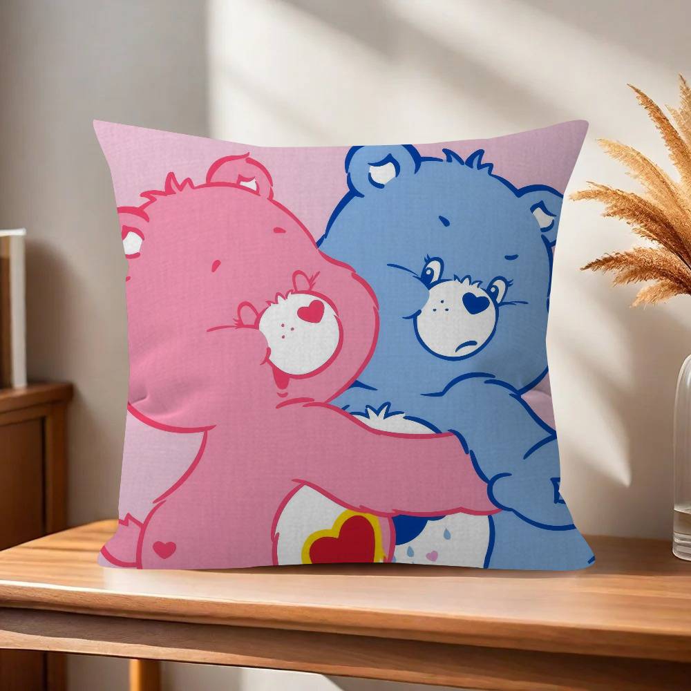 Cushion Cover Pillow Cover Decor Pillowcase Printed Cushion Case for Couch Cute CCare BBears