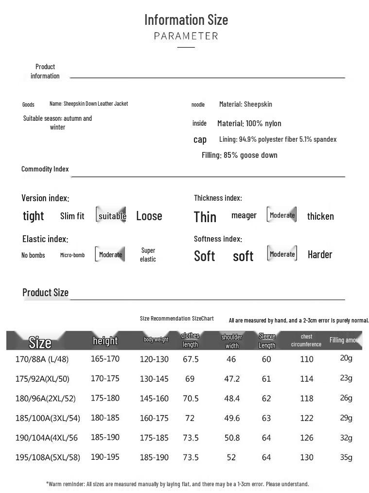 Hengyuanxiang Men's Business Casual Genuine Sheepskin Leather Jacket