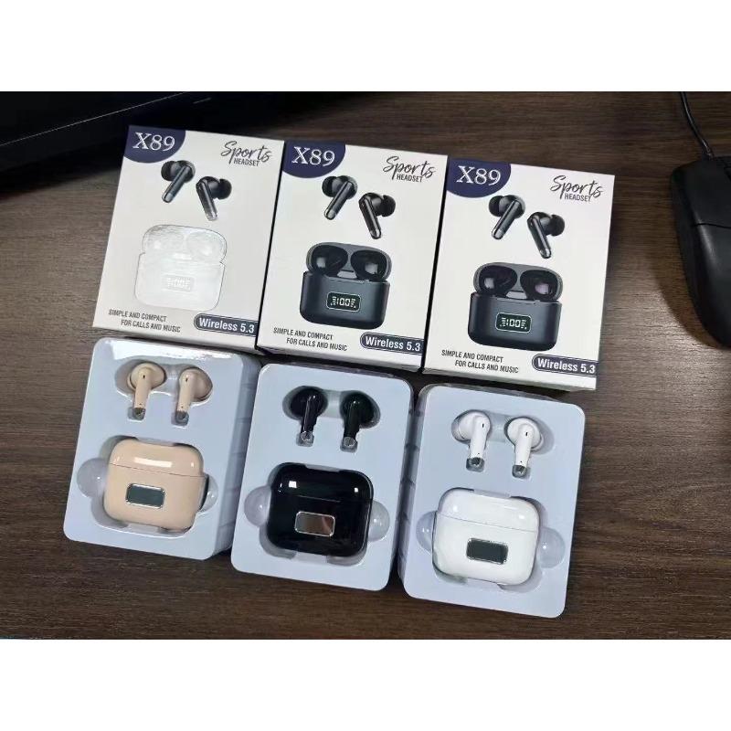

X89 wireless in-ear bluetooth headset tws long battery life high definition digital display wearing portable sports bluetooth headset