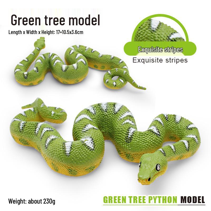 Wild Reptile Green Tree Boa Cognitive Simulation Toy for Kids