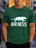 2026 New Pure Cotton Tshirt Wild Panther Air Ness Logo Basic Daily Tshirt Casual Short Sleeve