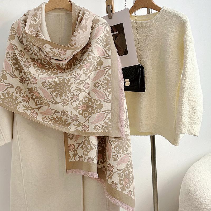 Women's Korean Style Cashew-Patterned Winter Scarf Shawl